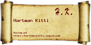 Hartman Kitti névjegykártya